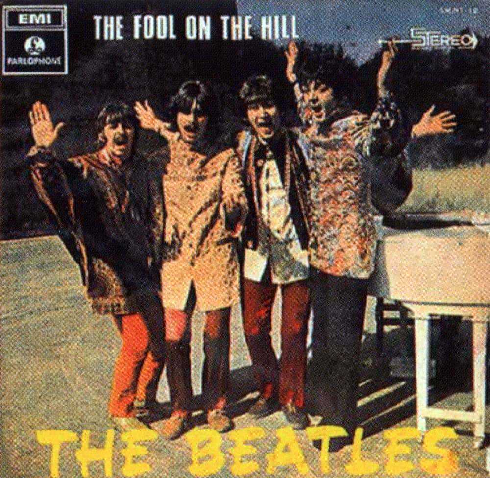 An image of the cover for the single release of 'The Fool on the Hill.' Original source: The Beatles Bible, www.beatlesbible.com/1967/10/20/recording-the-fool-on-the-hill-hello-goodbye/.'
